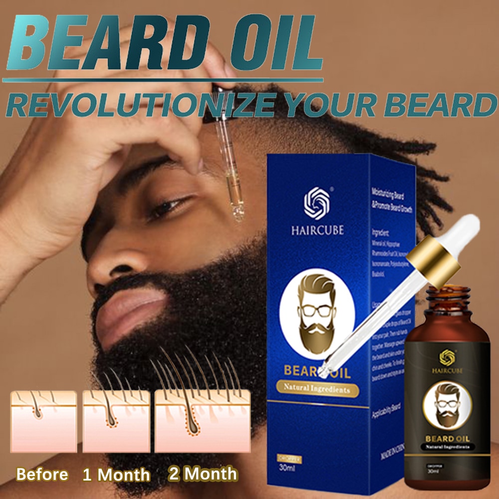 30ml Natural Effective Beard Growth Essential Oil Thicken More Beard  Nourishing Liquid for Men Hair Loss Treatment Products - Hair Candy Beauty