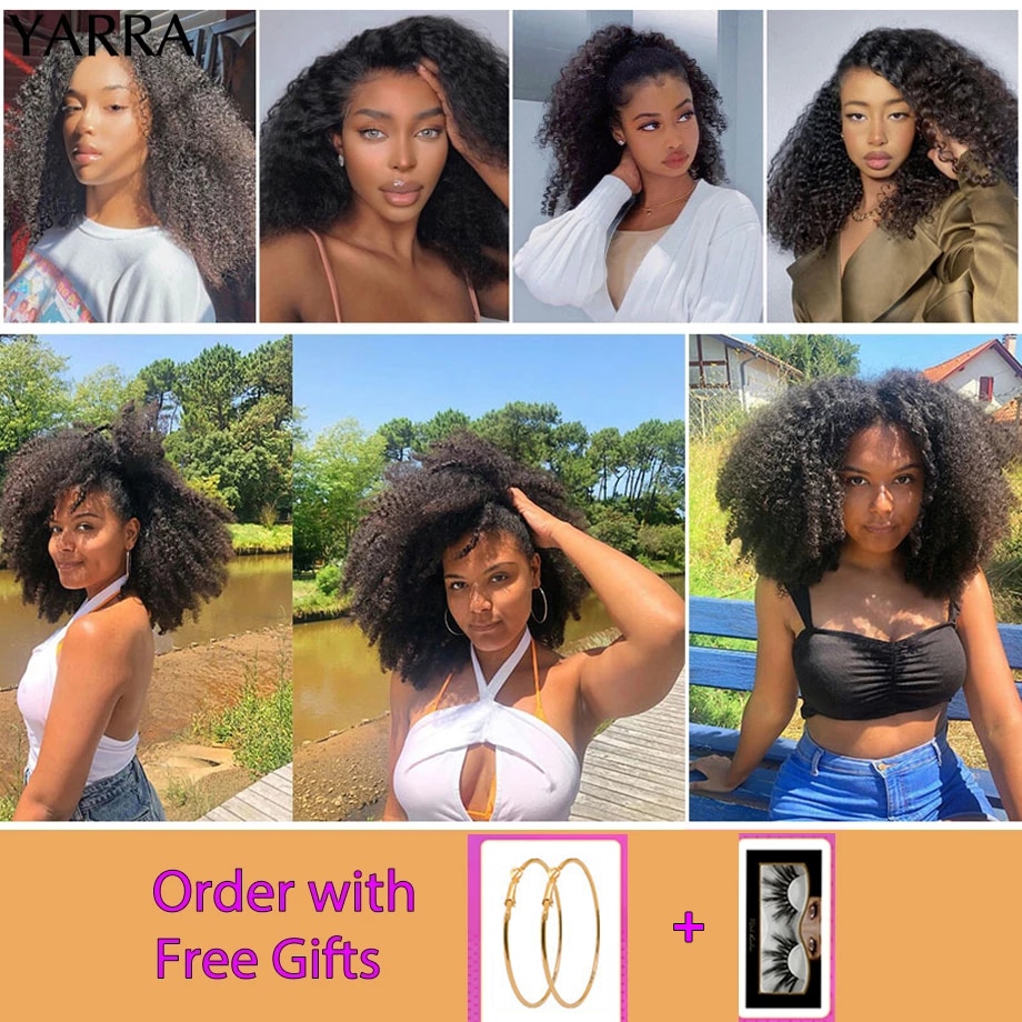 Brazilian Afro Kinky Curly Human Hair Bundles 4b 4c Afro kinky Bulk Human  Hair Weave Bundle Deal Hair Extensions Wholesale Yarra - Hair Candy Beauty
