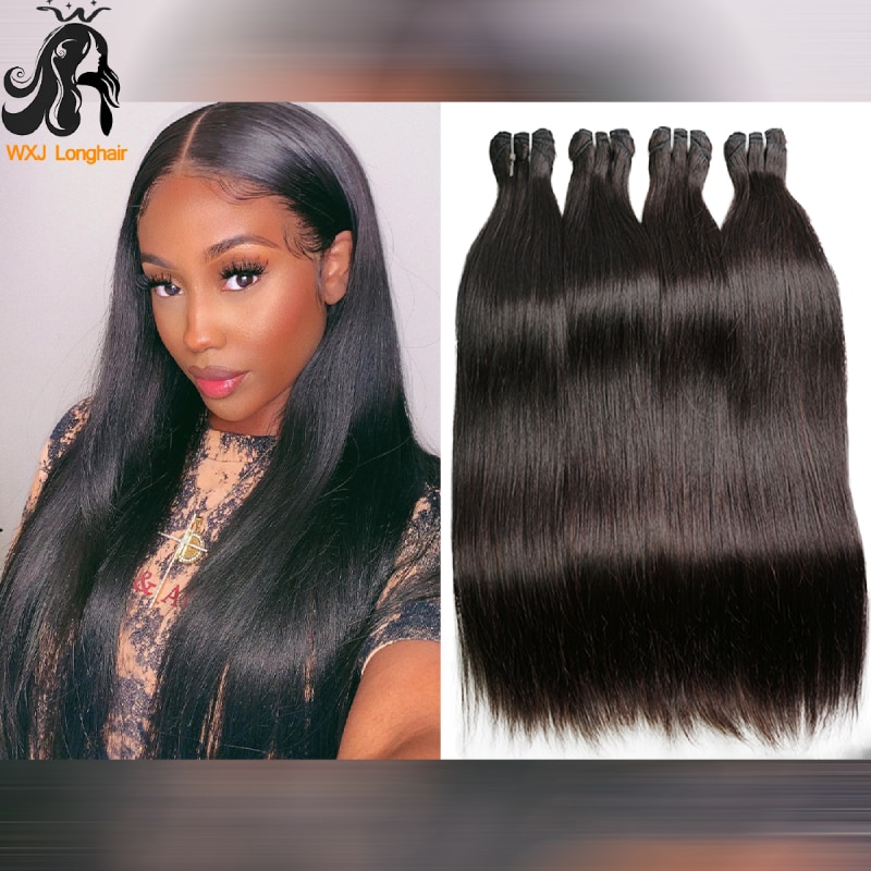 Human Hair Bundle Straight Human Hair Bundles 1/3/4 Pcs/Lot Sew In Hair  Extensions Natural Color 8-30 inch Hair Weave Brazilian - Hair Candy Beauty