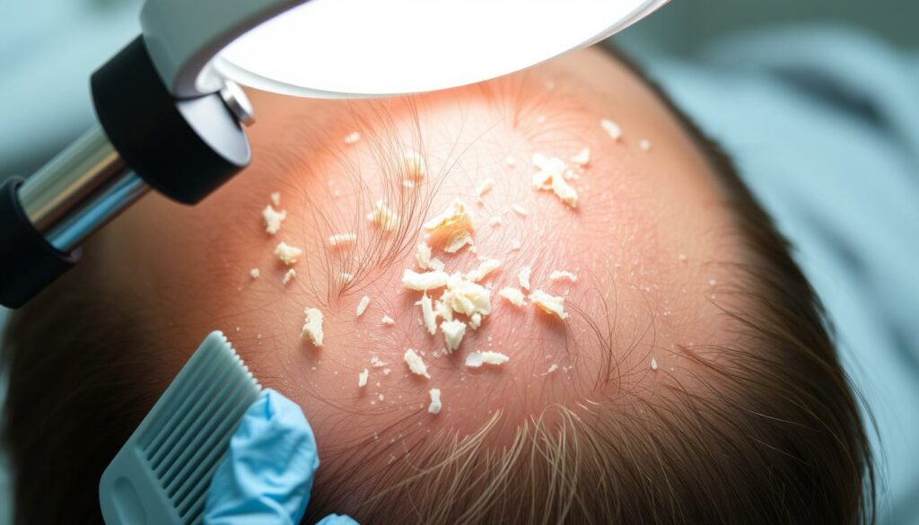 dandruff diagnosis through scalp examination